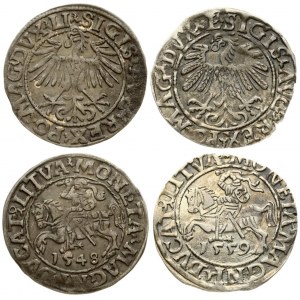 Lithuania 1/2 Grosz 1548 & 1559 Vilnius. Sigismund II Augustus (1545-1572). Averse Lettering: *SIGIS*AVG*REX*PO*MAG*DVX...