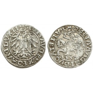 Lithuania 1/2 Grosz 1557 Vilnius. Sigismund II Augustus (1545-1572). Averse Lettering: SIGIS AVG REX PO MAG DVX LI...