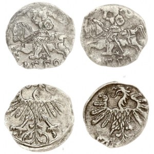 Lithuania 1 Denar 1558 & 1559  Vilnius Sigismund II Augustus (1545-1572) - Lithuanian coins Vilnius. Reverse Lettering...