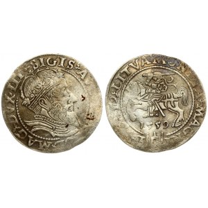 Lithuania 1 Grosz 1559 Vilnius. Sigismund II Augustus (1545-1572). Lithuanian coins Vilnius; inscriptions ending LIT ...