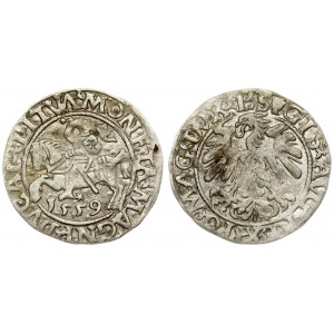 Lithuania 1/2 Grosz 1559 Vilnius. Sigismund II Augustus (1545-1572). Averse Lettering: SIGIS AVG REX PO MAG DVX L...