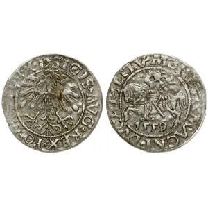 Lithuania 1/2 Grosz 1559 Vilnius. Sigismund II Augustus (1545-1572). Averse Lettering: SIGIS AVG REX PO MAG DVX L...
