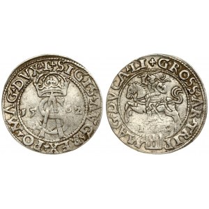 Lithuania 3 Groszy 1562 Vilnius. Sigismund II Augustus (1545-1572) - Lithuanian coins Vilnius; variety 'Knight; SA'...