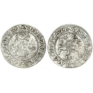 Lithuania 3 Groszy 1562 Vilnius. Sigismund II Augustus (1545-1572) - Lithuanian coins Vilnius; variety 'Knight...