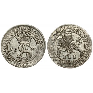 Lithuania 3 Groszy 1562 Vilnius. Sigismund II Augustus (1545-1572). Lithuanian coins Vilnius...