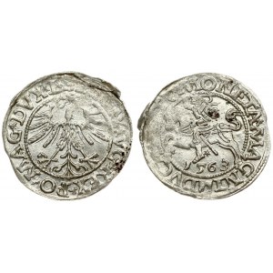 Lithuania 1/2 Grosz 1563 Vilnius. Sigismund II Augustus (1545-1572). Averse Lettering: SIGIS AVG REX PO MAG DVX L...
