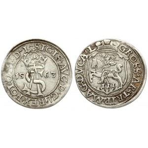 Lithuania 3 Groszy 1563 Vilnius. Sigismund II Augustus (1545-1572) - Lithuanian coins Vilnius; variety ...