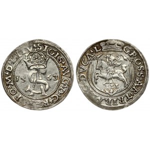 Lithuania 3 Groszy 1563 Vilnius. Sigismund II Augustus (1545-1572) - Lithuanian coins Vilnius; variety ...