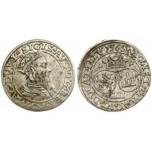 Lithuania 4 Groszy 1565 Vilnius. Averse: Crowned bust of Sigismund August of Poland to the right. Lettering: .SIGIS.AVG...