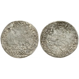 Lithuania 1 Grosz 1566 Tykocin. Sigismund II Augustus (1545-1572). Averse: Crowned bust facing right. Reverse...