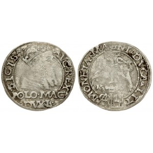 Lithuania 1 Grosz 1566 Tykocyn. Sigismund II Augustus (1545-1572). Averse: Crowned bust facing right. Reverse...