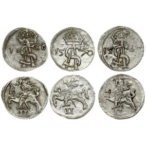 Lithuania 2 Denar (1566-1570) Vilnius. Sigismund II Augustus (1545-1572) Averse: Zygmunt II August (Sigismund) monogram...