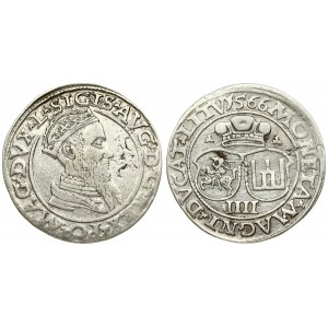Lithuania 4 Groszy 1566 Vilnius. Sigismund II Augustus (1545-1572) Averse...