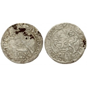 Lithuania 1 Grosz 1568 Tykocin. Sigismund II Augustus (1545-1572). Averse: Crowned bust facing right. Reverse...