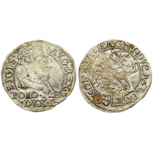 Lithuania 1 Grosz 1568 Vilnius. Sigismund II Augustus (1545-1572). Lithuanian coins Vilnius. Averse...