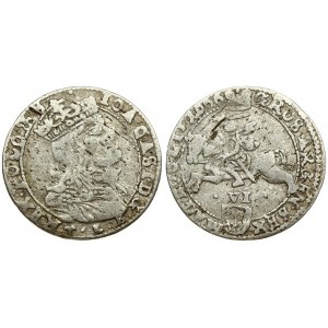 Lithuania 6 Groszy 1666 TLB Vilnius. John II Casimir Vasa (1649-1668) - Lithuanian coins 1666 Vilnius...