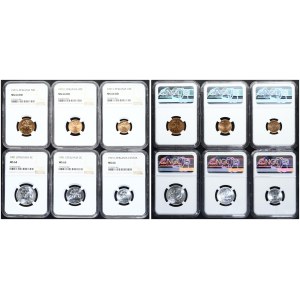 Lithuania 1 - 50 Centų 1991 Averse: National arms. Reverse: Value. Aluminum. Bronze. KM 85-90. Lot of 6 Coins (1 C...