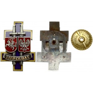 Lithuania-Poland Sign (1997) 'LITPOLBAT'. Brass Silvered. Weight approx: 33.92 g. Diameter: 50x34 mm...