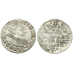 Poland 3 Groszy 1624 Krakow. Sigismund III Vaza(1587–1632). Averse: Crowned bust right. Reverse...