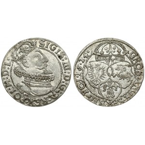 Poland 6 Groszy 1624 Krakow. Sigismund III Vasa (1587-1632). Averse: Crowned bust right. Reverse...