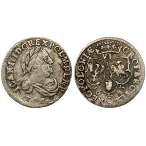 Poland 6 Groszy 1683 TLB John III Sobieski(1674-1696). Averse: Laureate armored bust right. Reverse...