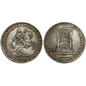 Poland 1/2 Thaler 1742 Vicariate. Augustus III (1733-1763). Dresden. Averse: King on horseback and inscription around...