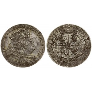 Poland 18 Groszy 1754 EC August III (1733–1763) Averse: Large; crowned bust right. Averse Legend...