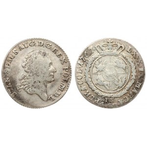 Poland 4 Groszy 1767 FS Warsaw. Stanislaus Augustus(1764-1795). Averse: Crowned bust right. Reverse: Crowned round 4...
