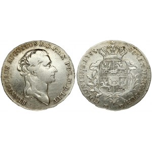 Poland 1/2 Thaler 1788 EB Warsaw. Stanislaus Augustus(1764–1795). Averse: The king's head turned to the right...