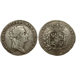 Poland 1/2 Thaler 1788 EB Warsaw. Stanislaus Augustus(1764–1795). Averse: The king's head turned to the right...