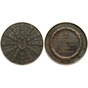 Poland Medal in memory of the 100th anniversary of the Constitution of May 3 1891. Nuremberg; Averse...