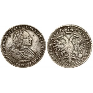Russia 1 Poltina 1721 Moskow. Peter I the Great (1682-1725). Averse: Laureate bust right. Reverse...