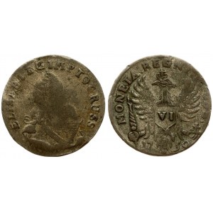 Russia For Prussia 6 Groszy 1759 Elizabeth (1741-1762) Averse: Crowned bust to right. Reverse: Crowned Prussian eagle. ...