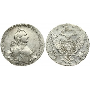 Russia 1 Rouble 1765 СПБ-СА St. Petersburg. Catherine II (1762-1796). Averse: Crowned bust right. Reverse...