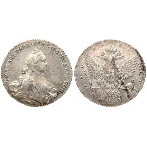 Russia 1 Rouble 1765 ММД-EI Moscow. Catherine II (1762-1796). Averse: Crowned bust right. Reverse...