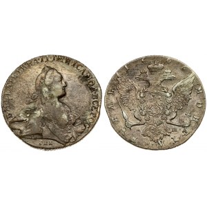 Russia 1 Rouble 1766 СПБ-АШ St. Petersburg. Catherine II (1762-1796). Averse: Crowned bust right. Reverse...