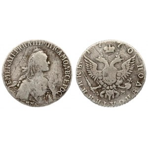 Russia 1 Polupoltinnik 1770 ММД-ДМ Moscow. Catherine II (1762-1796). Averse: Crowned bust right. Reverse...