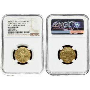 Netherlands 1 Ducat 1807 St Petersburg Mint. Alexander I (1801-1825). Averse...