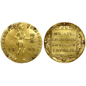 Netherlands 1 Ducat 1849 St Petersburg Mint. Imitating a gold Ducat of Willem II Rare Russia 1 Ducat 1849...