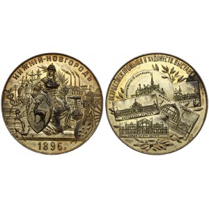Russia Medal of the All-Russian industrial and art exhibition in 1896 in Nizhny Novgorod. Moscow. Factory V.K. Zbuka...