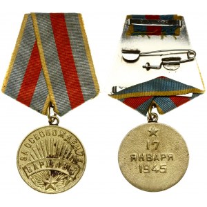 Russia USSR Medal (1945) 'For the Liberation of Warsaw'...