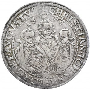 Niemcy, Saksonia, Krystian II, Jan Jerzy i August, talar 1598, Drezno