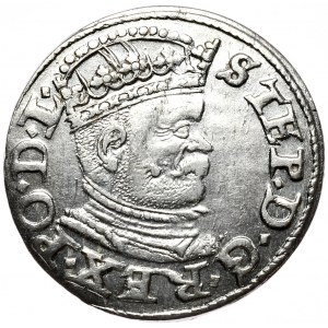 Stefan Batory, trojak 1586, Ryga, mała głowa