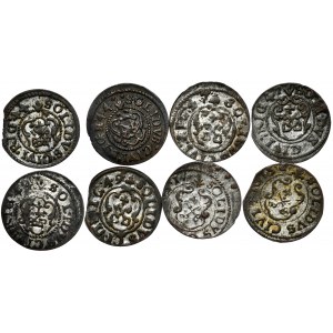 Krystyna, zestaw 8 szelągów 1644-1652