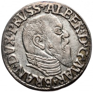 Prusy Książęce, Albrecht Hohenzollern, trojak 1545, Królewiec