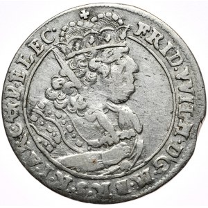 Prusy (księstwo), Fryderyk Wilhelm, ort 1685 HS, Królewiec, rzadka końcówka legendy na awersie ELEC