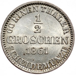 Niemcy, Hanower, 1/2 groschen 1861