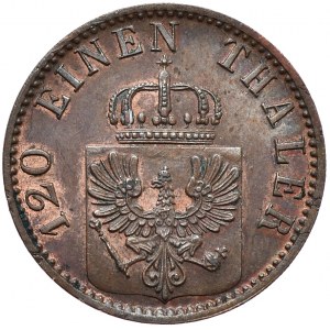 Niemcy, Prusy, 3 fenigi 1868 B, Wrocław
