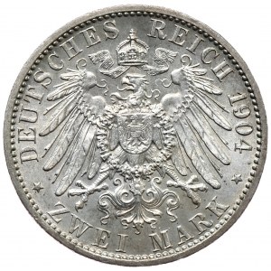 Niemcy, Meklemburgia-Schwerin, 2 marki 1904