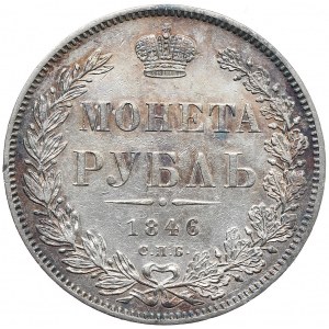 Rosja, Mikołaj I, rubel 1846 СПБ ПA, Petersburg